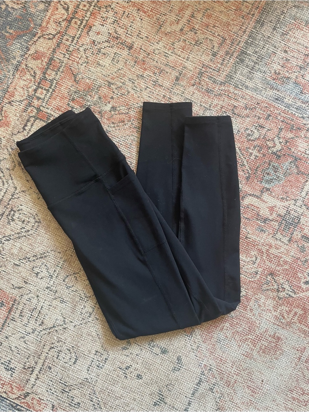 Sketchers Women’s High Waisted Full Length Black Athletic Pocket Leggings SZ S